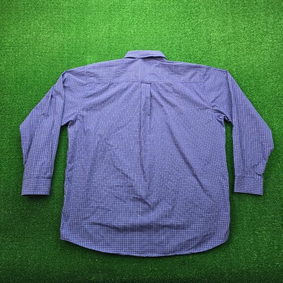 St Louis Blues Shirt Mens‎ XL/2XL Blue Check Button Down Long Sleeve NHL Hockey - Picture 9 of 9